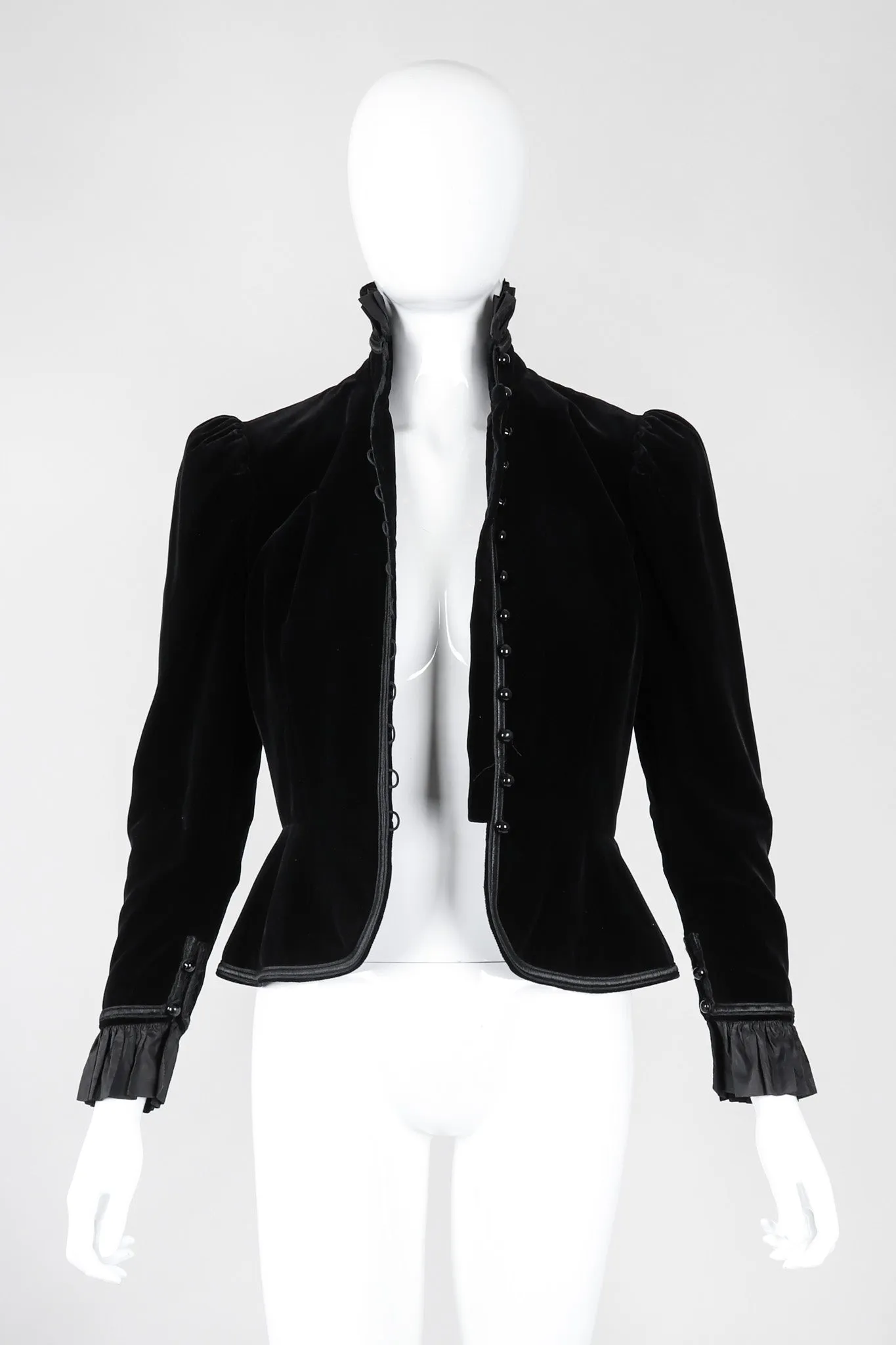 Victorian Velvet Ruffle Jacket