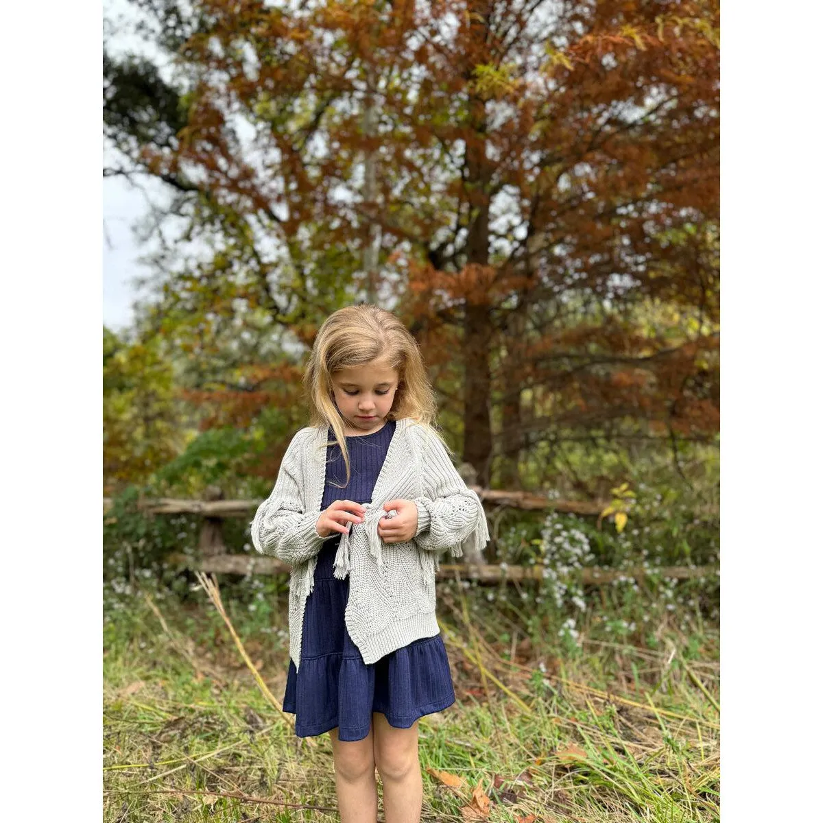 Vignette Navy Iona Long Sleeve Dress