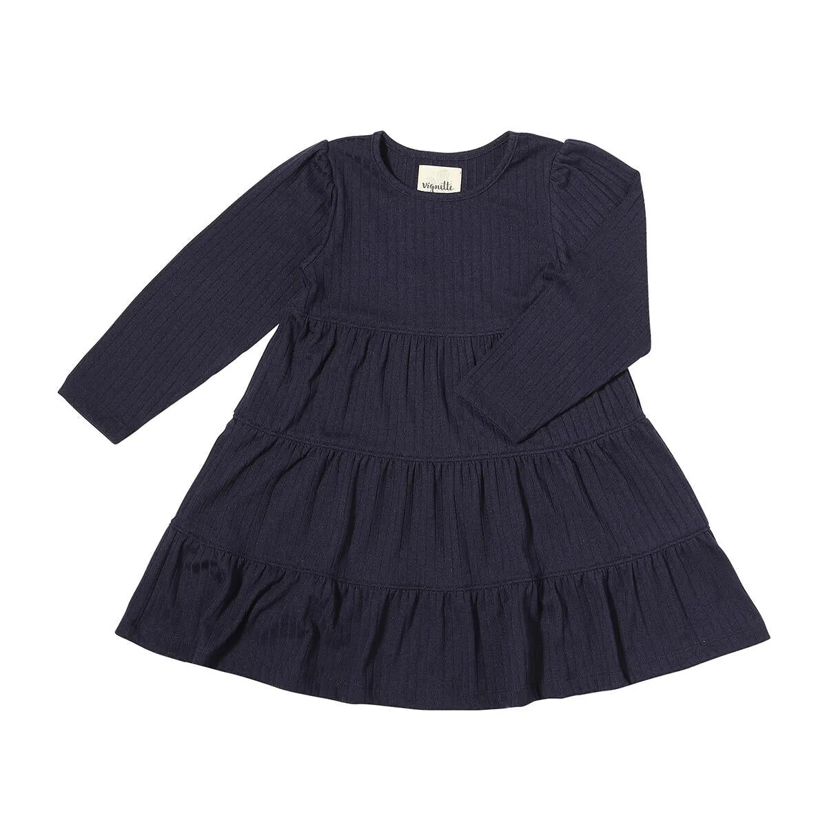 Vignette Navy Iona Long Sleeve Dress