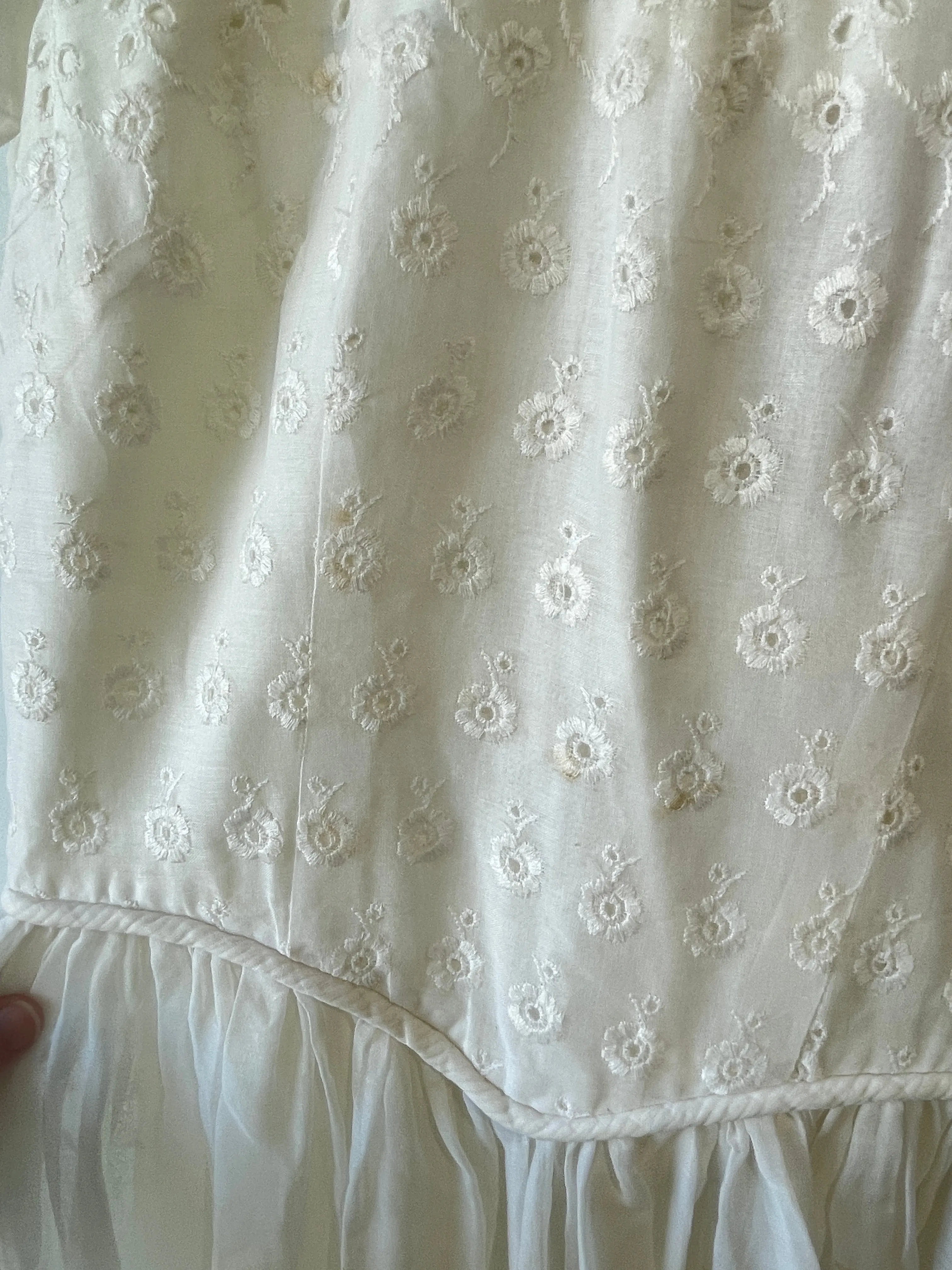 Vintage Delicate White Tea Dress