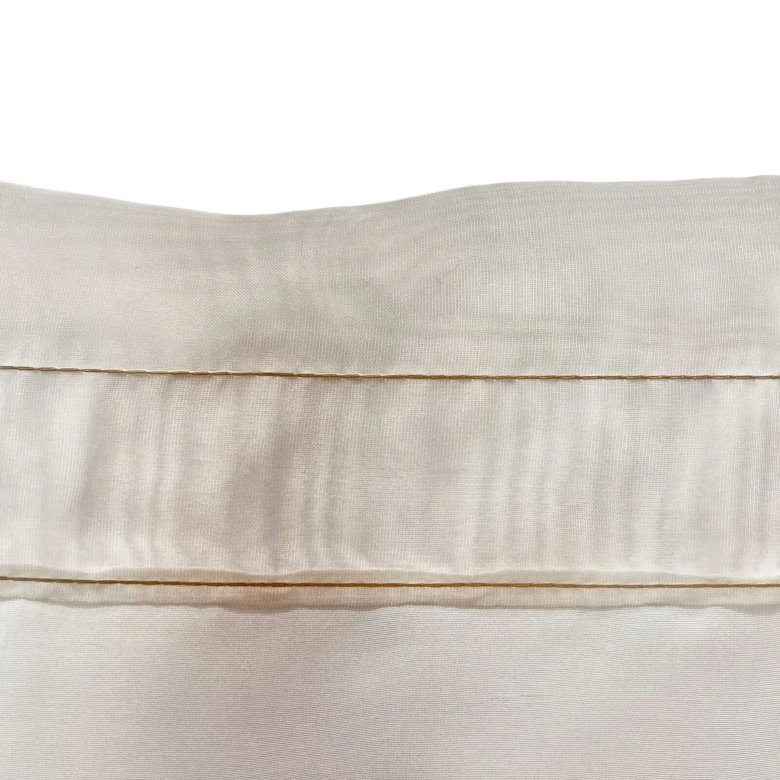 Vintage JCPenney Set of 2 Sheer White Embroidered 104x60 Curtain Panels