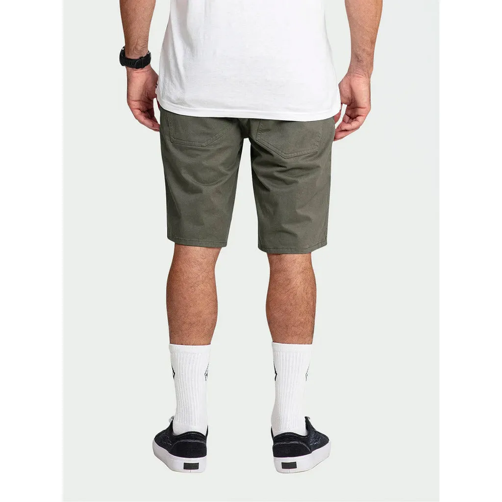 VOLCOM SOLVER LITE 5 POCKET SHORT 19 - ARMY GREEN COMBO