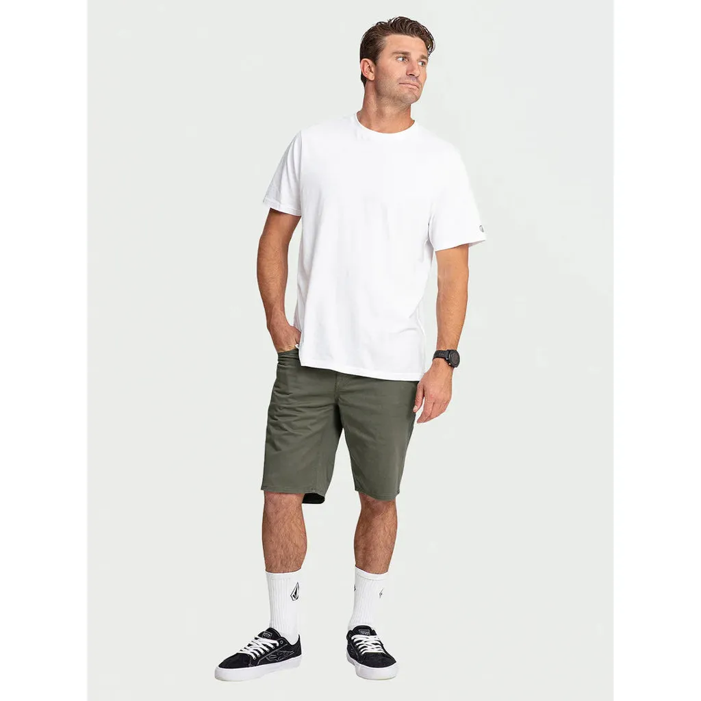 VOLCOM SOLVER LITE 5 POCKET SHORT 19 - ARMY GREEN COMBO