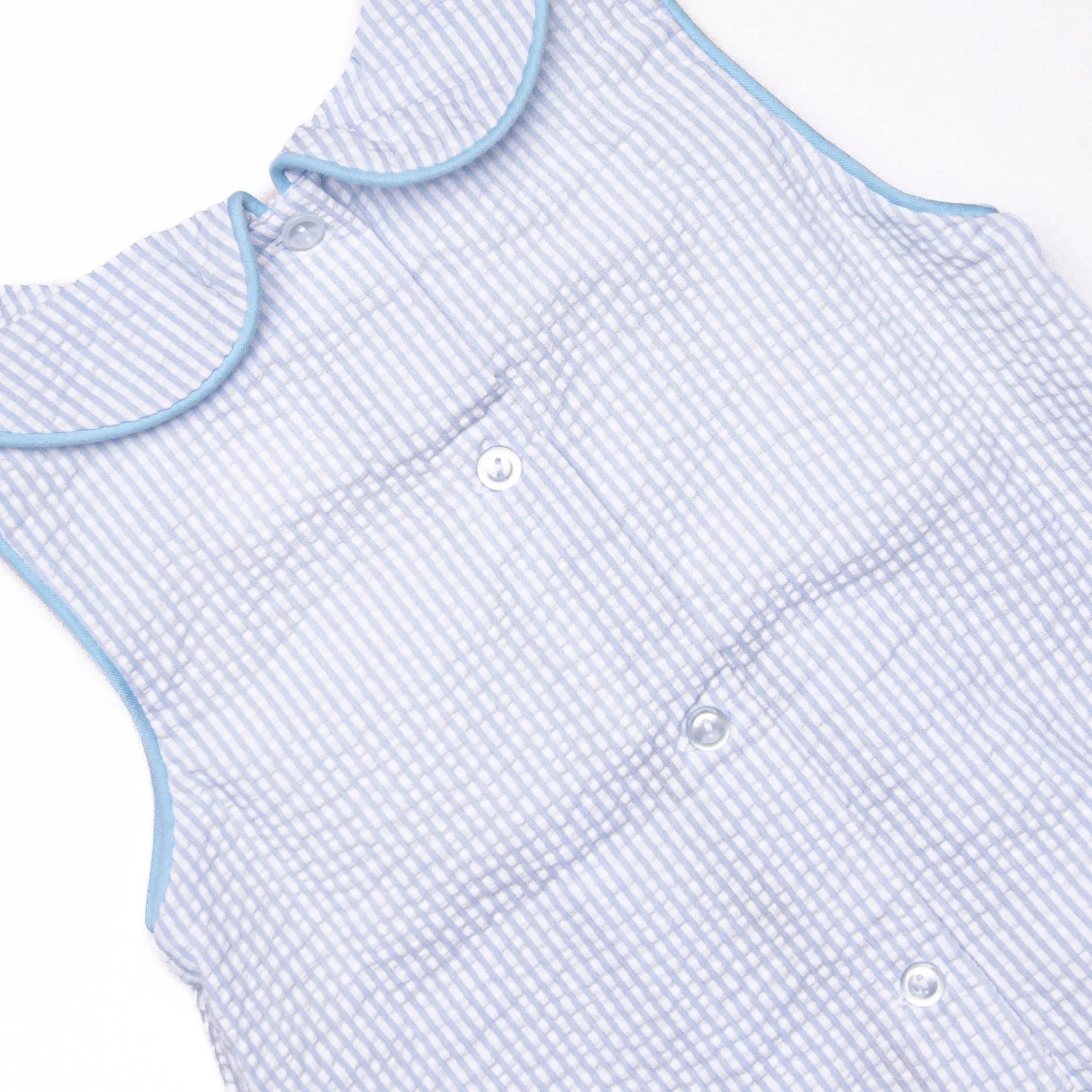 Watermelon Whimsy Embroidered Bloomer Set, Blue