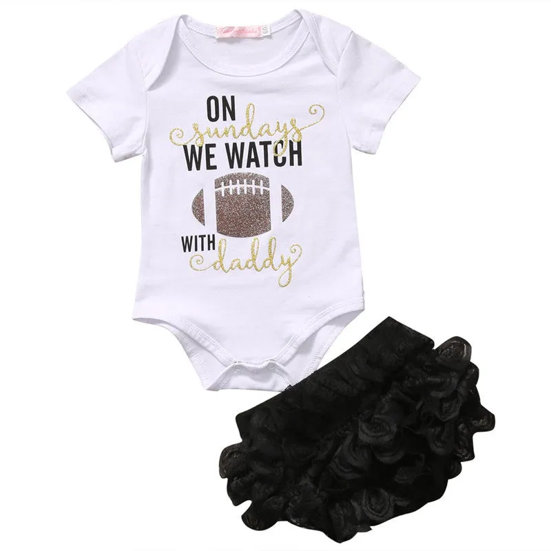 We Watch Football With Daddy 2Pcs