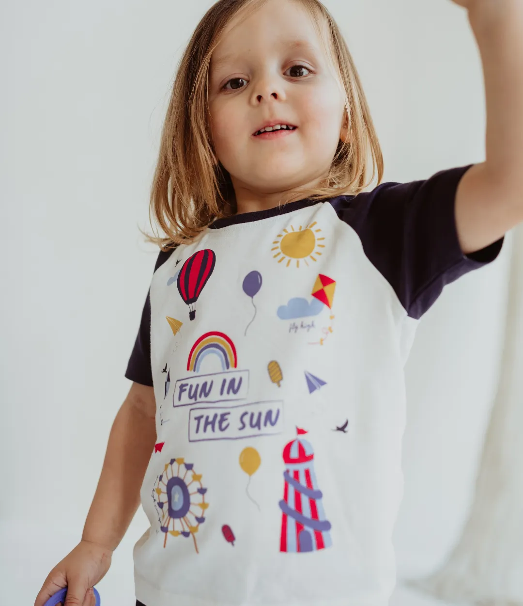 White Fun In The Sun Slogan Print Top