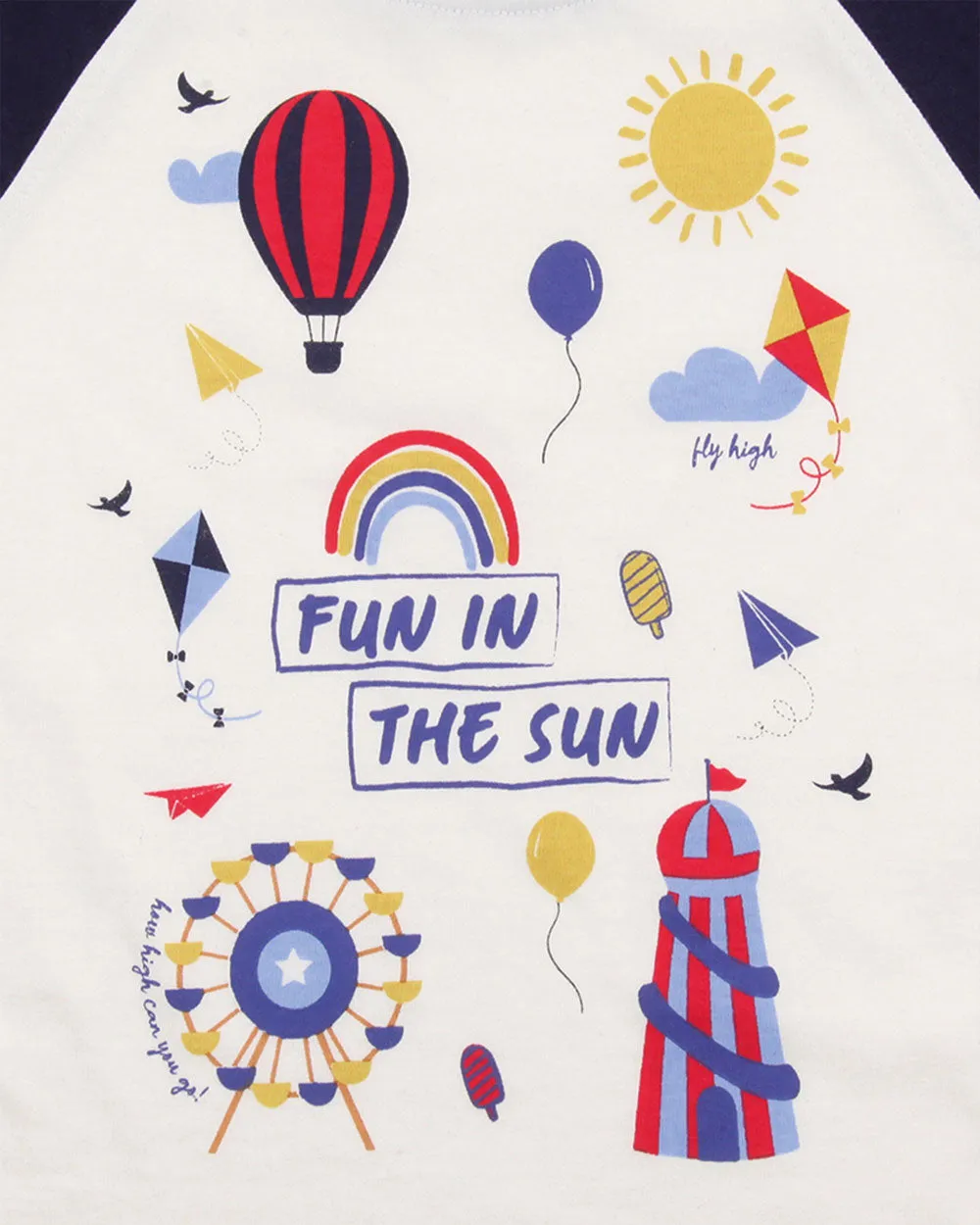 White Fun In The Sun Slogan Print Top