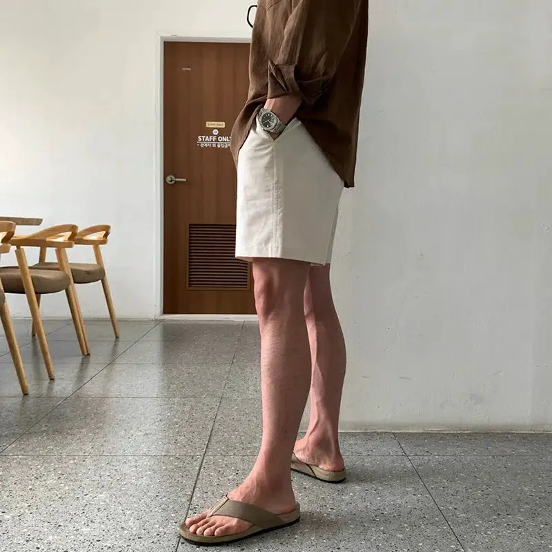 White Linen Shorts