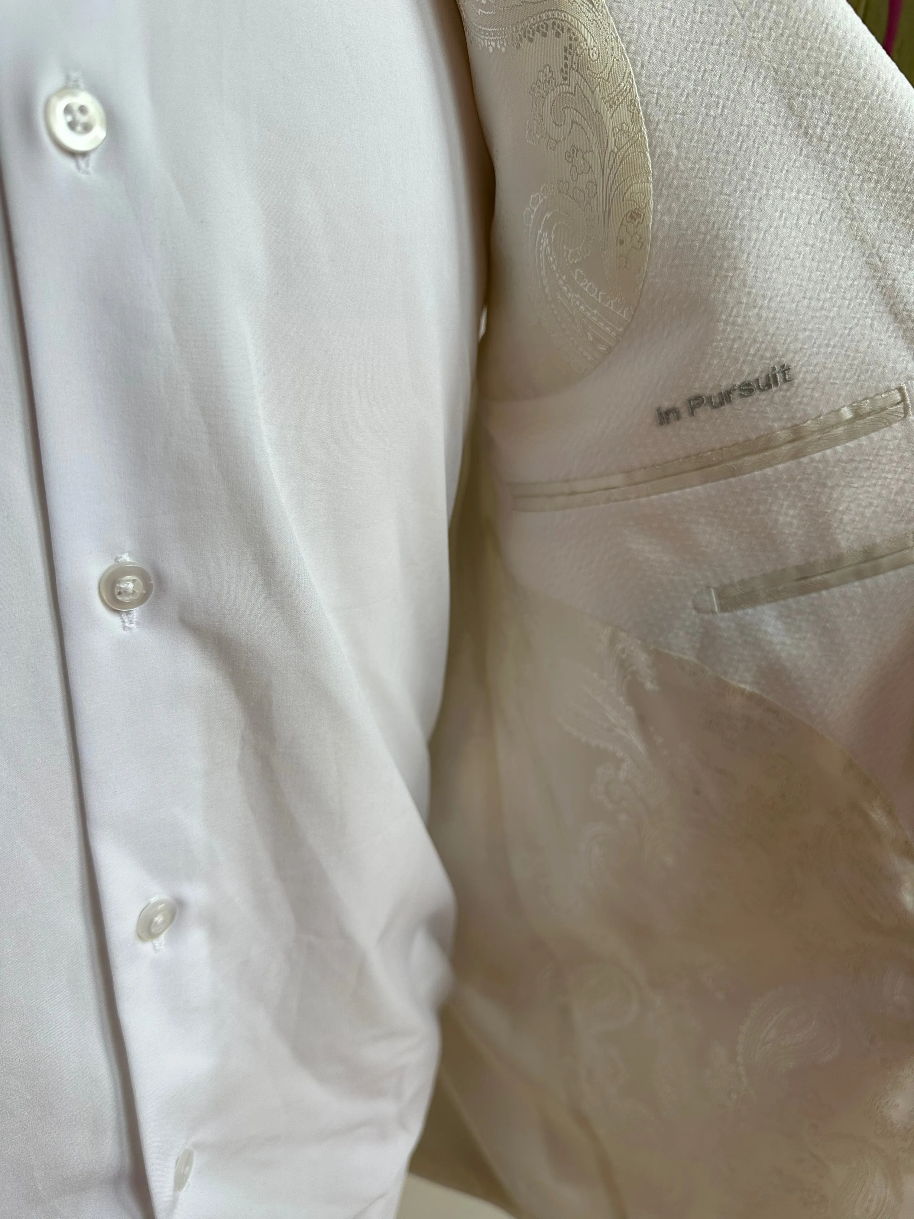 White Seersucker Premium Suit Coat