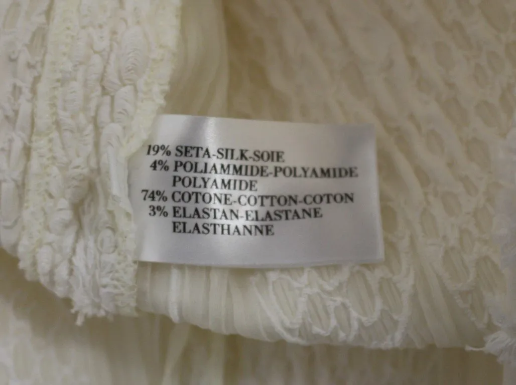 White Silk Straight Knee-length Pencil Skirt
