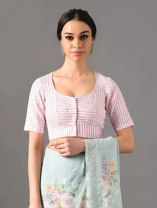 White With Pink Stripes