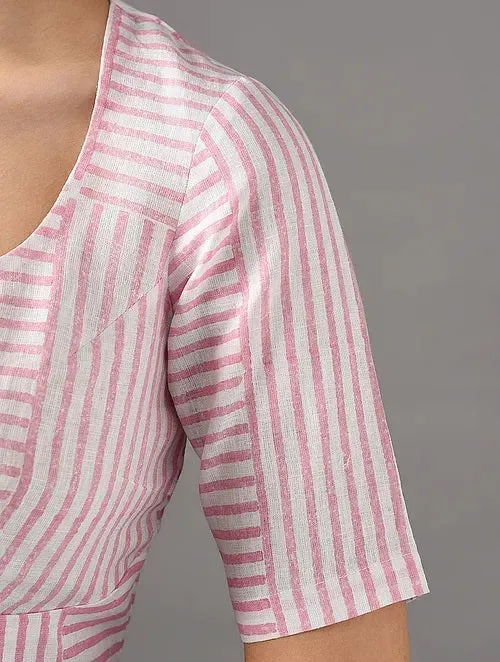White With Pink Stripes
