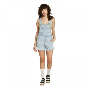 Wild Fable Women's Raw Edge Hem Denim Shortalls