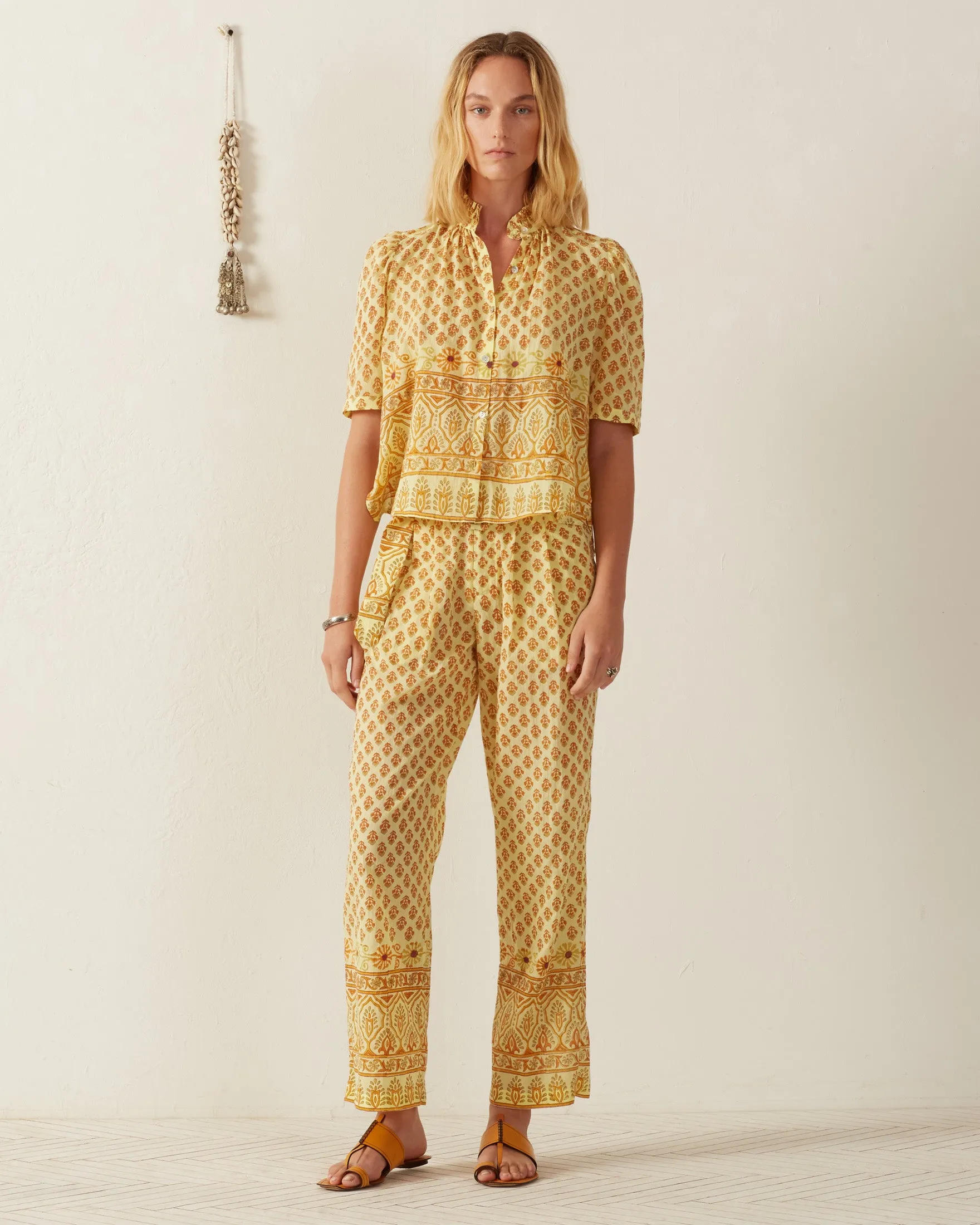 Winnie Saffron Bhutti Shirt