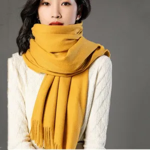 Winter Scarf for Women Fashion Double Side Colors Lady Cashmere Scarves Pashmina Shawls and Wraps