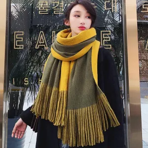 Winter Scarves for Women Shawls and Wraps Lady Pashmina Pure Long Cashmere Head Scarf Hijabs Stoles