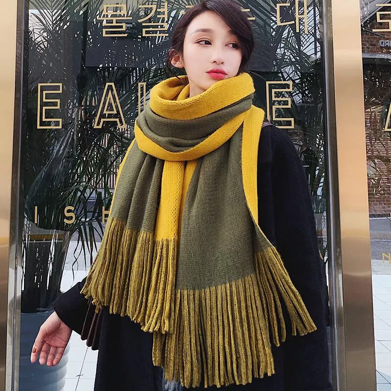 Winter Scarves for Women Shawls and Wraps Lady Pashmina Pure Long Cashmere Head Scarf Hijabs Stoles