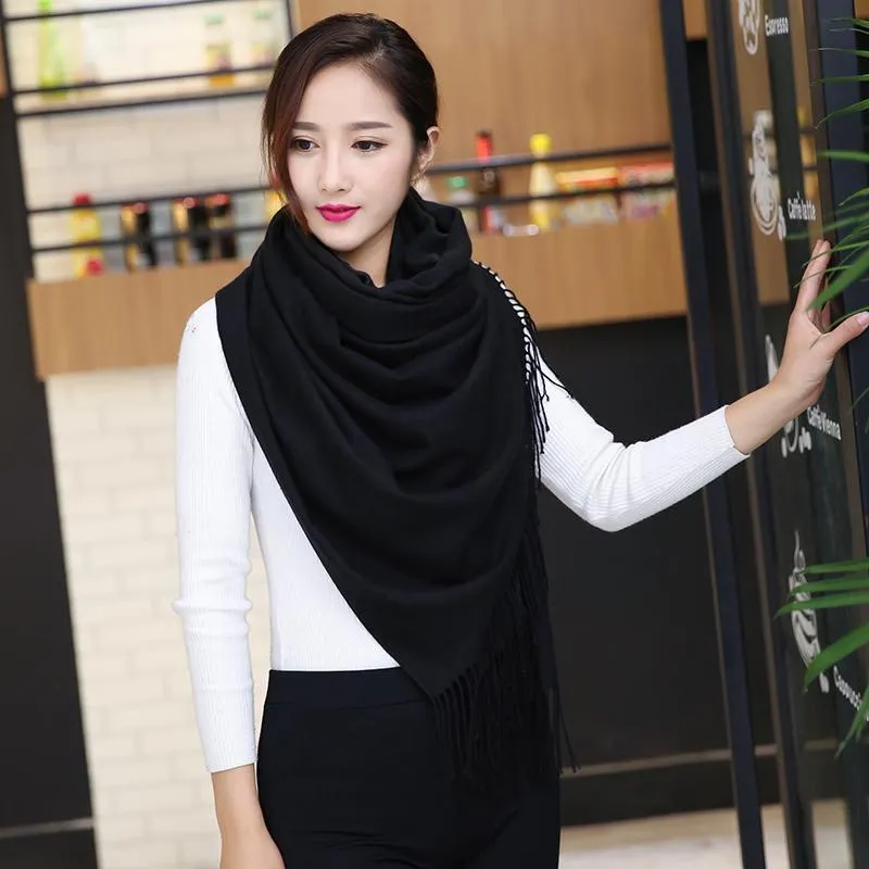 Winter Women Scarf Thin Shawls and Wraps Lady Long Cashmere Pashmina Cashmere Shawl Head Scarves