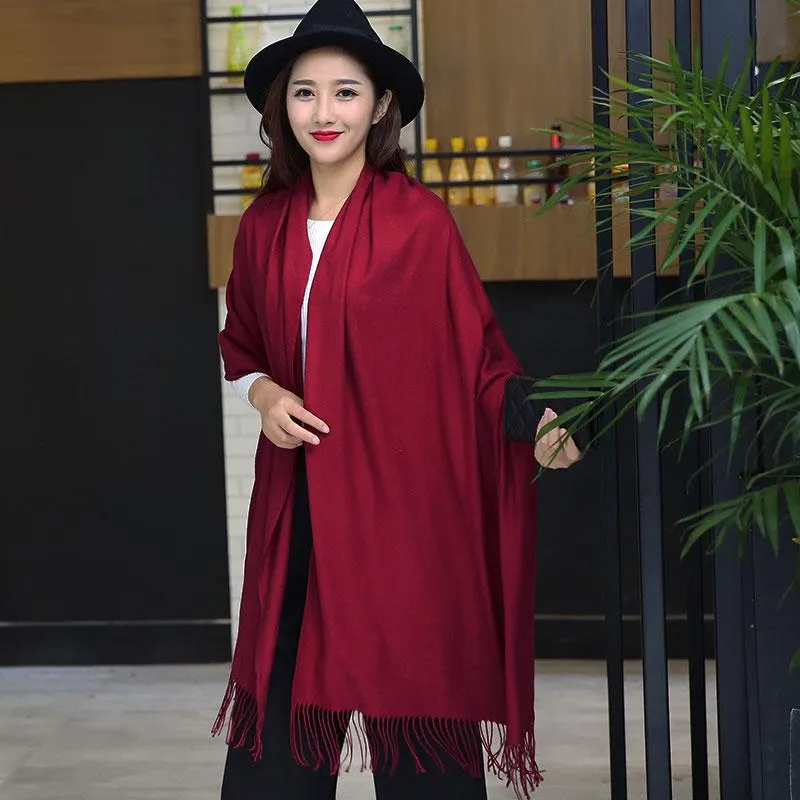 Winter Women Scarf Thin Shawls and Wraps Lady Long Cashmere Pashmina Cashmere Shawl Head Scarves