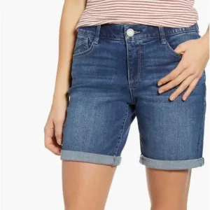 WIT &amp; WISDOM L8227YJC AB SOLUTION DENIM SHORTS 9” NEW