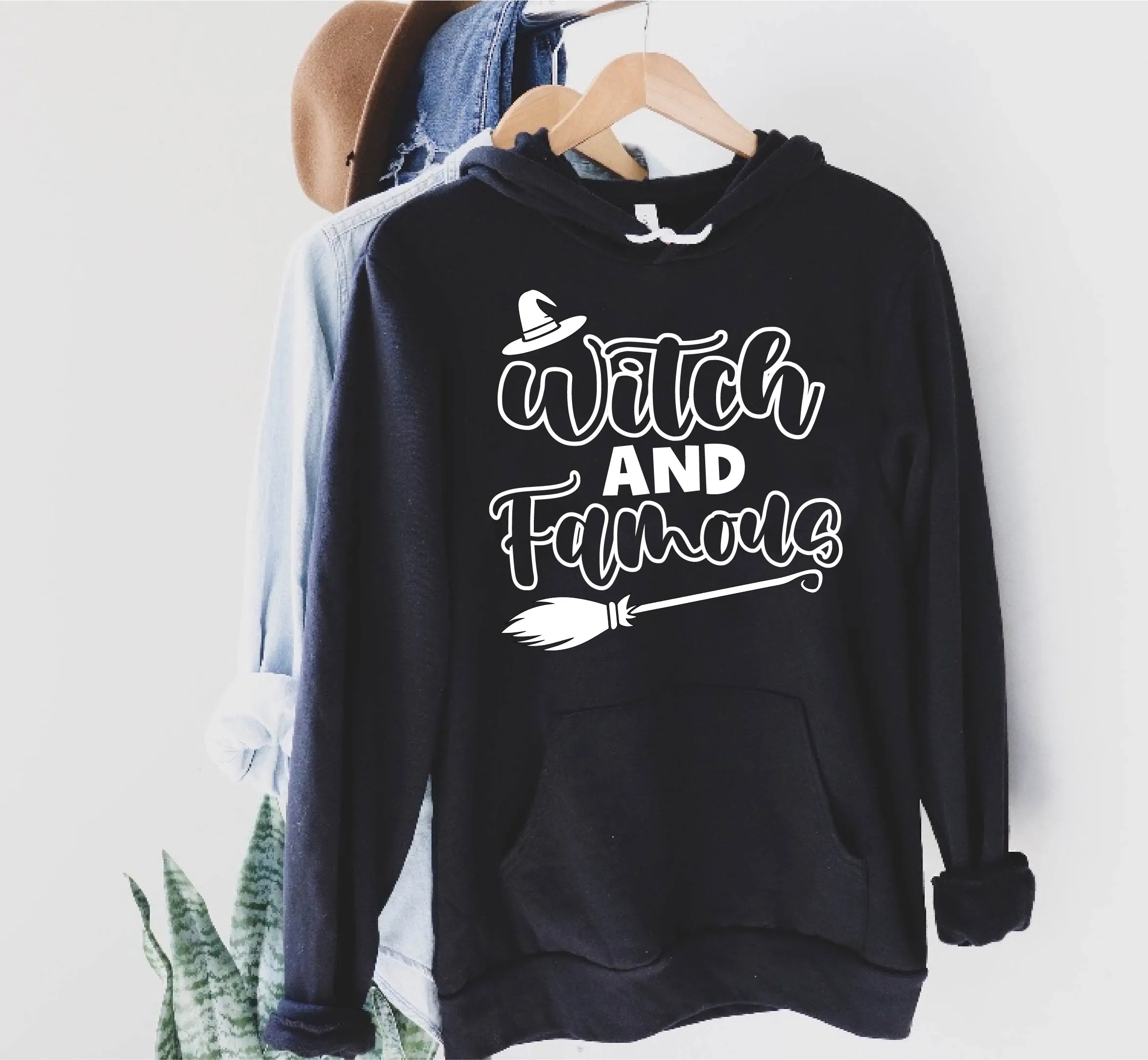 Witch And Famous Hoodie | Halloween Hoodie | Soft Unisex Fleece Hoodie