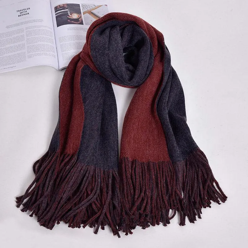 Women Scarf Warm Winter Cashmere Scarves Neck Shawls for Lady Female Foulard Pashmina Bandana