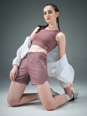 Women Solid Regular Fit Shorts with TS FLEXI