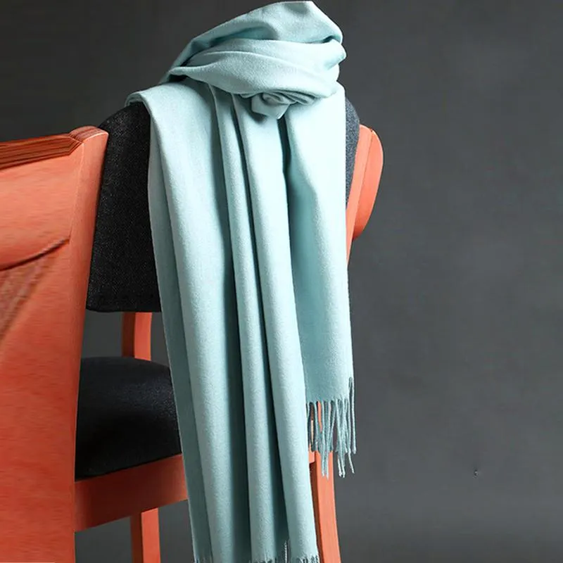 Women Winter Scarf Cashmere Scarves Solid Color Lady Shawls Wraps Blanket Pashmina