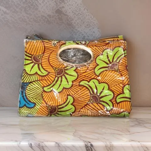 Women's African Print Maxi Skirt and Matching Bag