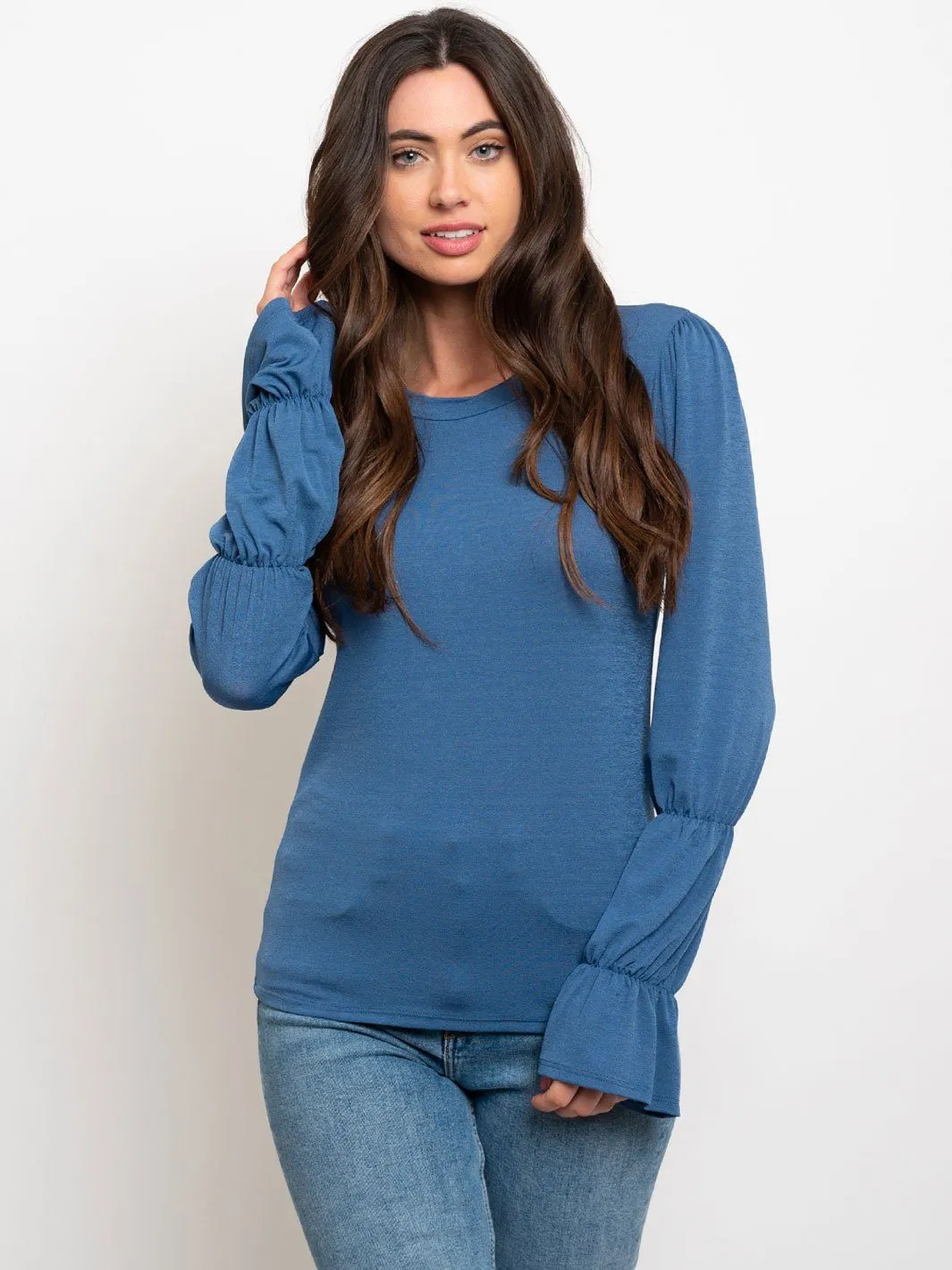 WOMEN'S DETAIL LONG SLEEVE TOP