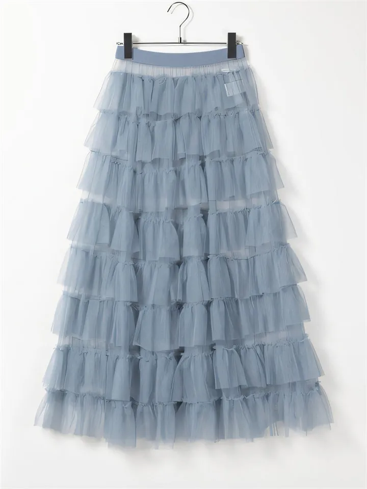 Women's Fluffy Multilayer Mesh Transparent A-Line Skirt
