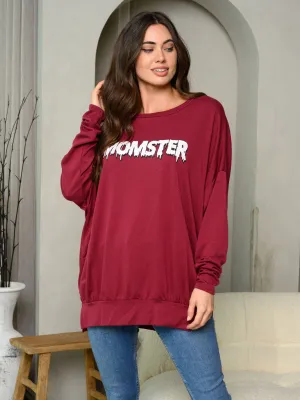 WOMEN'S LONG SLEEVE GRAPHIC SWEATER
