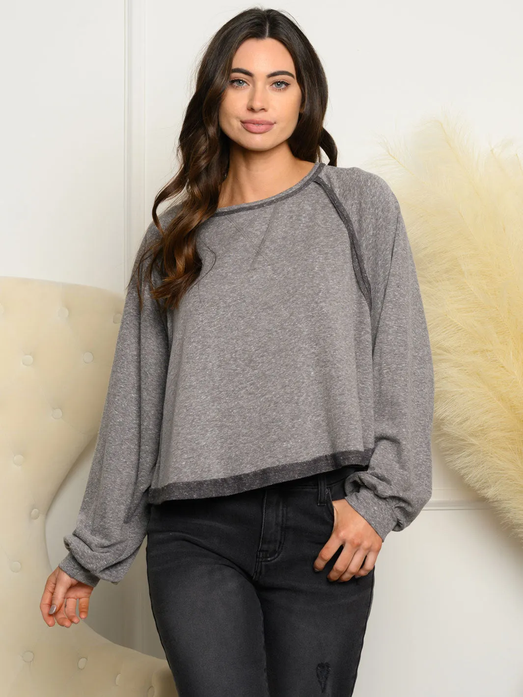 WOMEN'S LONG SLEEVE KNIT TOP