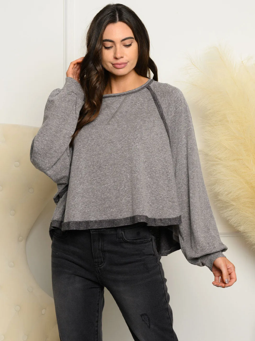 WOMEN'S LONG SLEEVE KNIT TOP