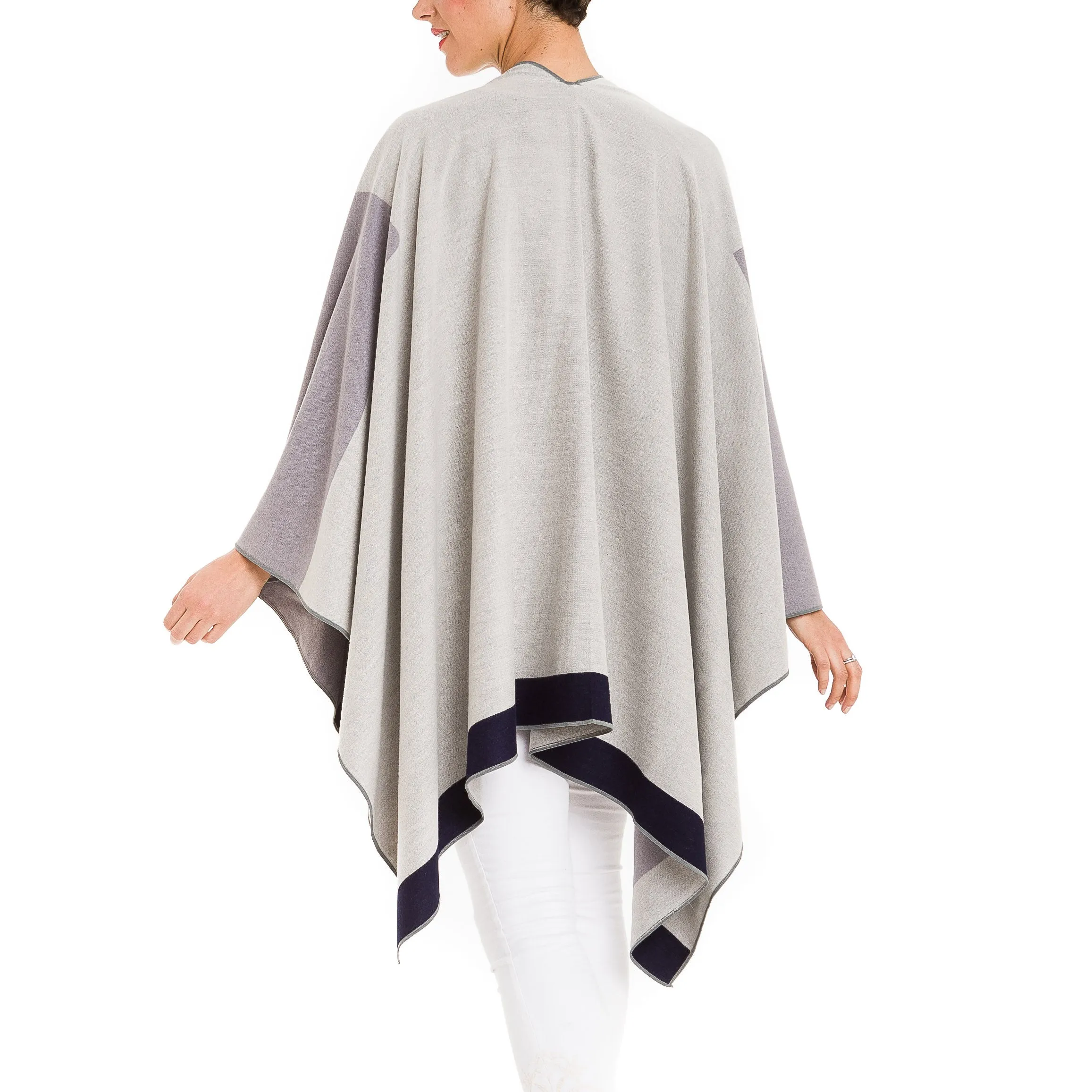 Women's Shawl Wrap Poncho Ruana Cape Cardigan Sweater Open Front (PC04-5)
