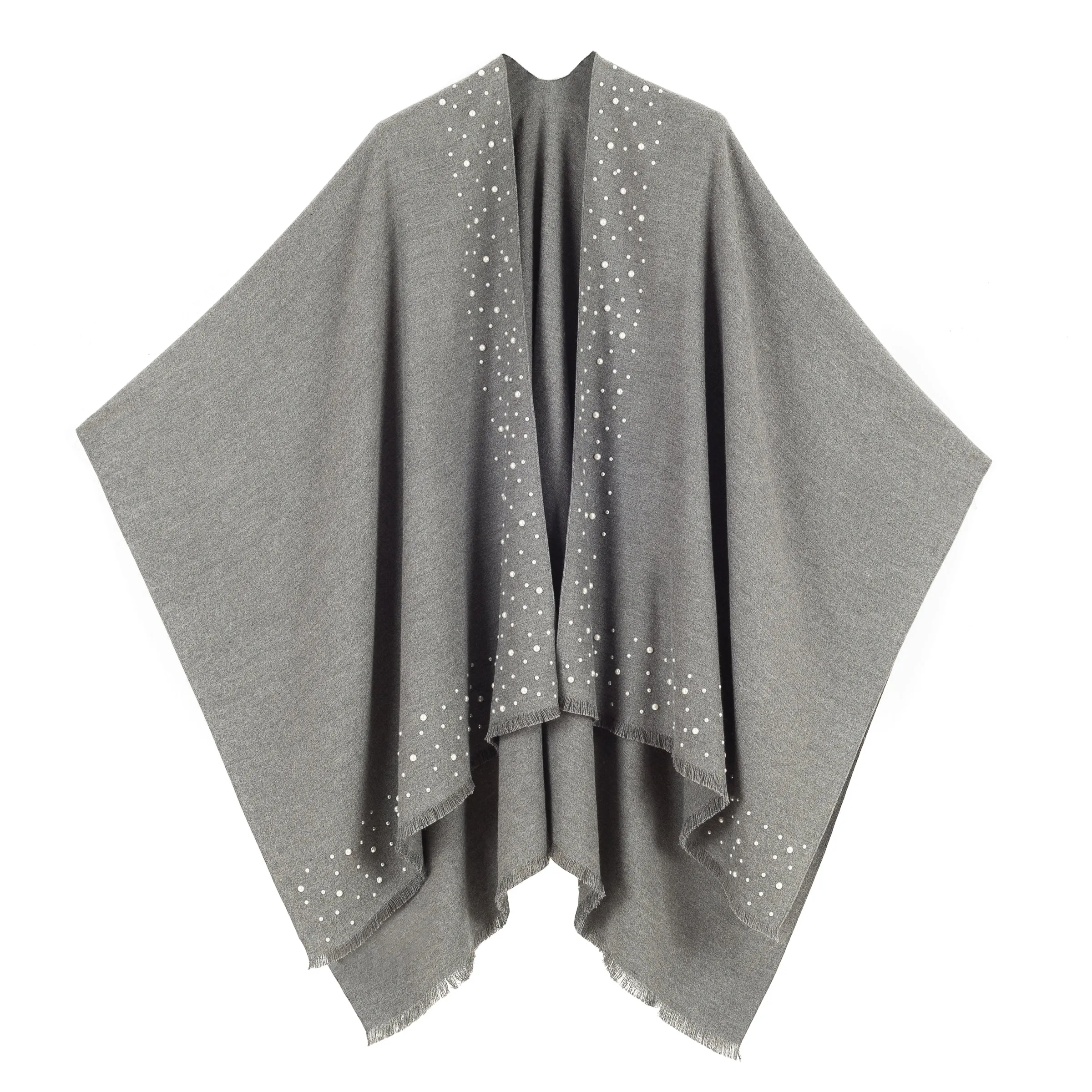 Women's Shawl Wrap Poncho Ruana Cape Cardigan Sweater Open Front (PCP-4)
