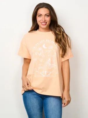 WOMEN'S SHORT SLEEVE GRAPHIC TOP