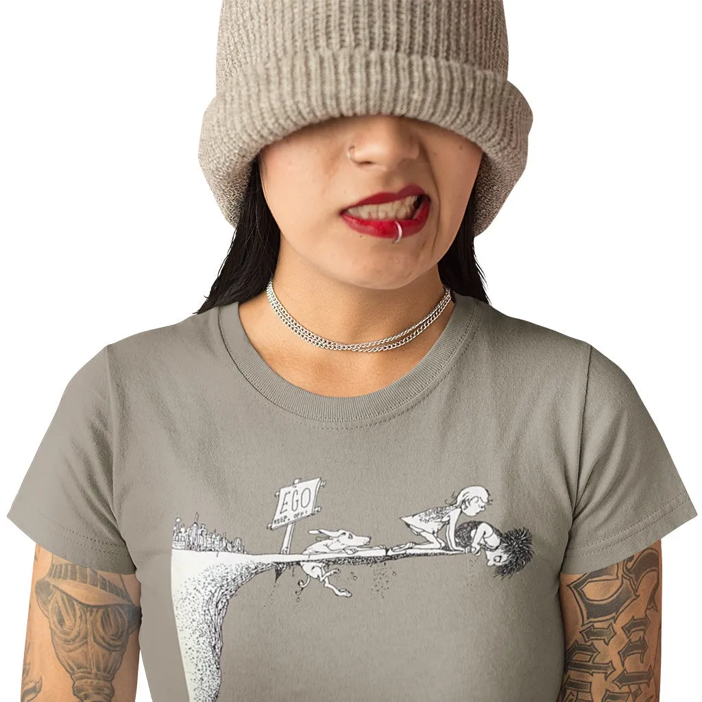 Womens Where the Ego Ends Yoga Shirt - Conscious Clothing - Mindfulness T-Shirts