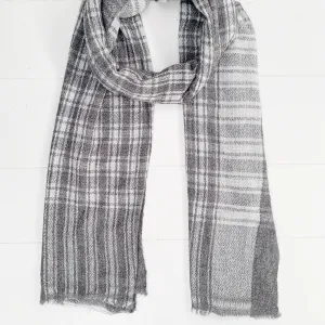 WOOL N CASHMERE BLEND PATTERNED WEAVE SOFT SHAWLS