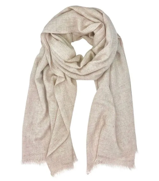 WOOL N CASHMERE BLEND SOFT SHAWLS OATMEAL