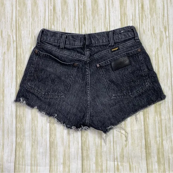 Wrangler Black High Rise The Festival Denim Shorts
