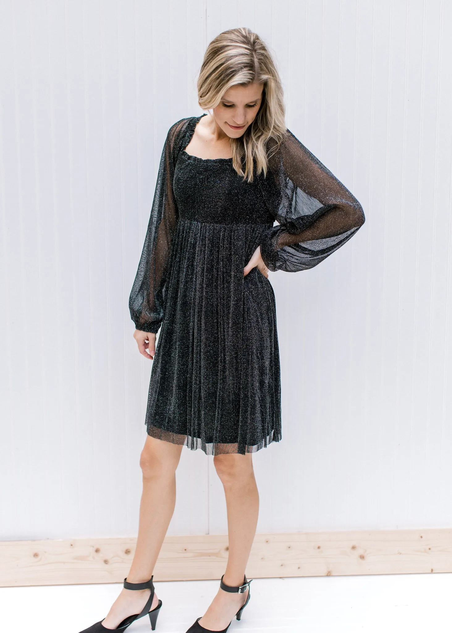 X Black Shimmer Dress