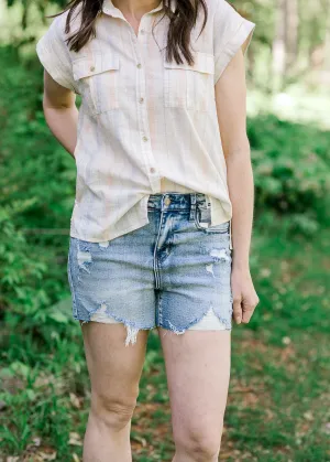 X Judy Blue Hi-Rise Destroyed Shorts