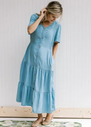 X Light Chambray Midi Dress