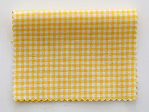 Yellow Cotton Checker Fabric, Yarn Dyed Cotton Fabric, 2 mm, 9 mm, 30 mm Checks or Solid Yellow, Quality Korean Fabric - By the Yard /78574