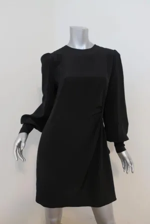 Zimmermann Dress Black Silk Size 1 Long Sleeve Ruffled-Side