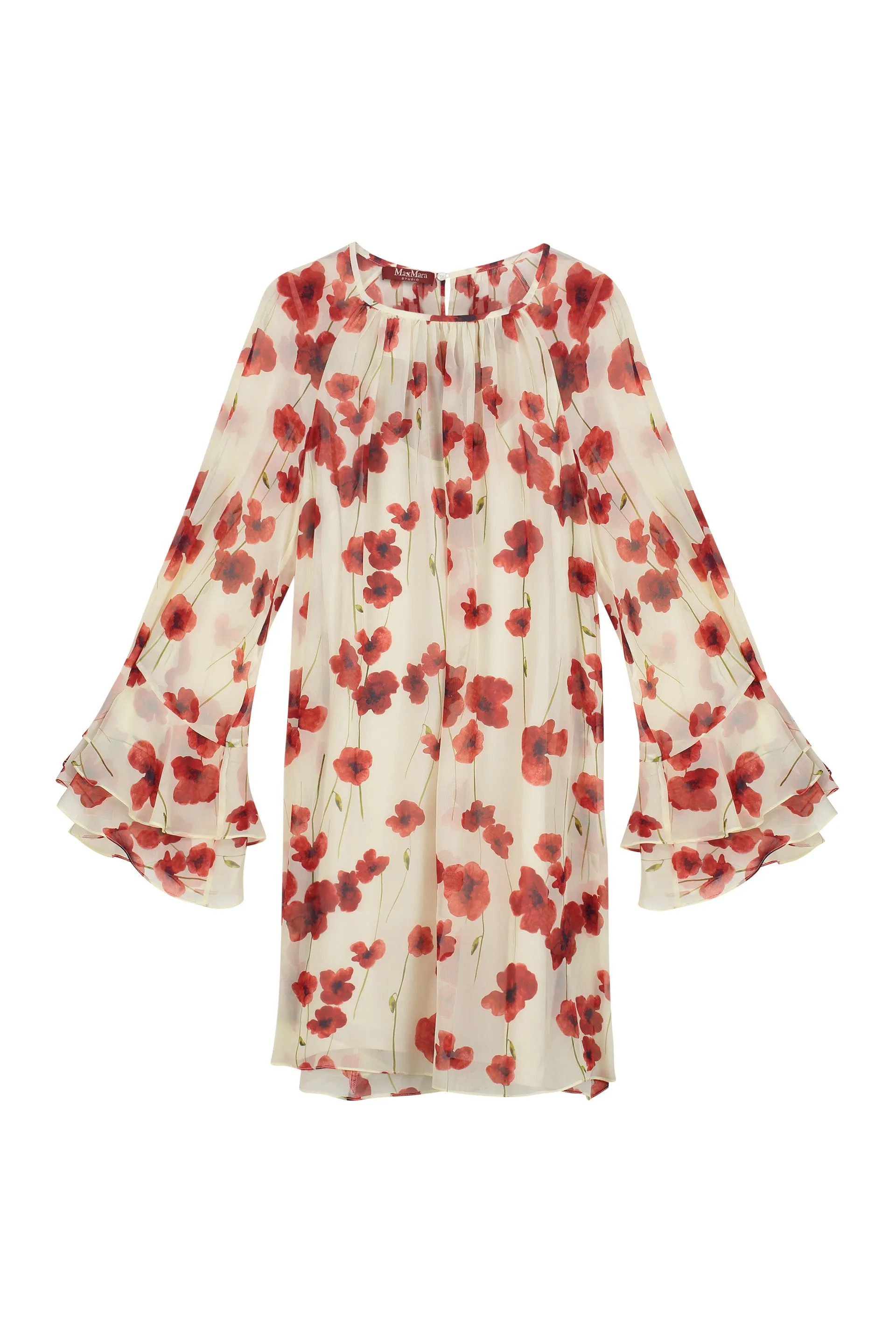 Zoraide printed silk dress