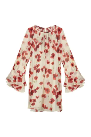 Zoraide printed silk dress